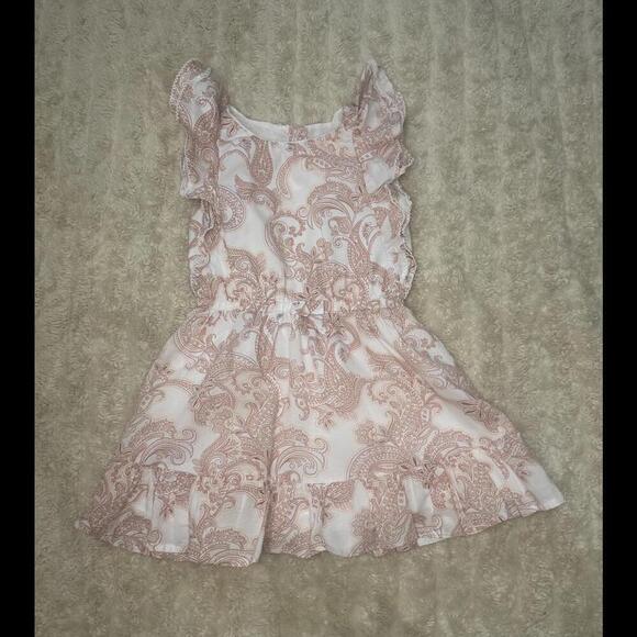 Janie and Jack Other - Janie & Jack red/pink/white paisley flutter sleeve cotton summer dress Size 3